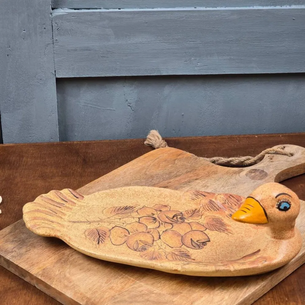 Plat à foie gras en céramique Vallauris – décor floral gravé