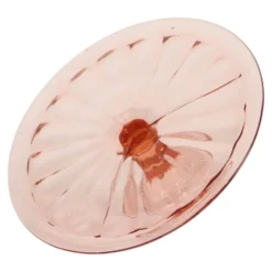Plat à gâteau Art Déco rose / Plat à pâtisserie – Verre de dépression