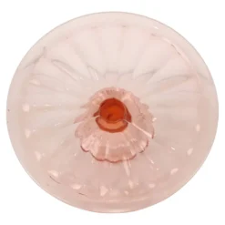Plat à gâteau Art Déco rose / Plat à pâtisserie – Verre de dépression