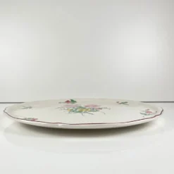 Plat à gâteau KG Lunéville, modèle "Réverbère", motif tulipe