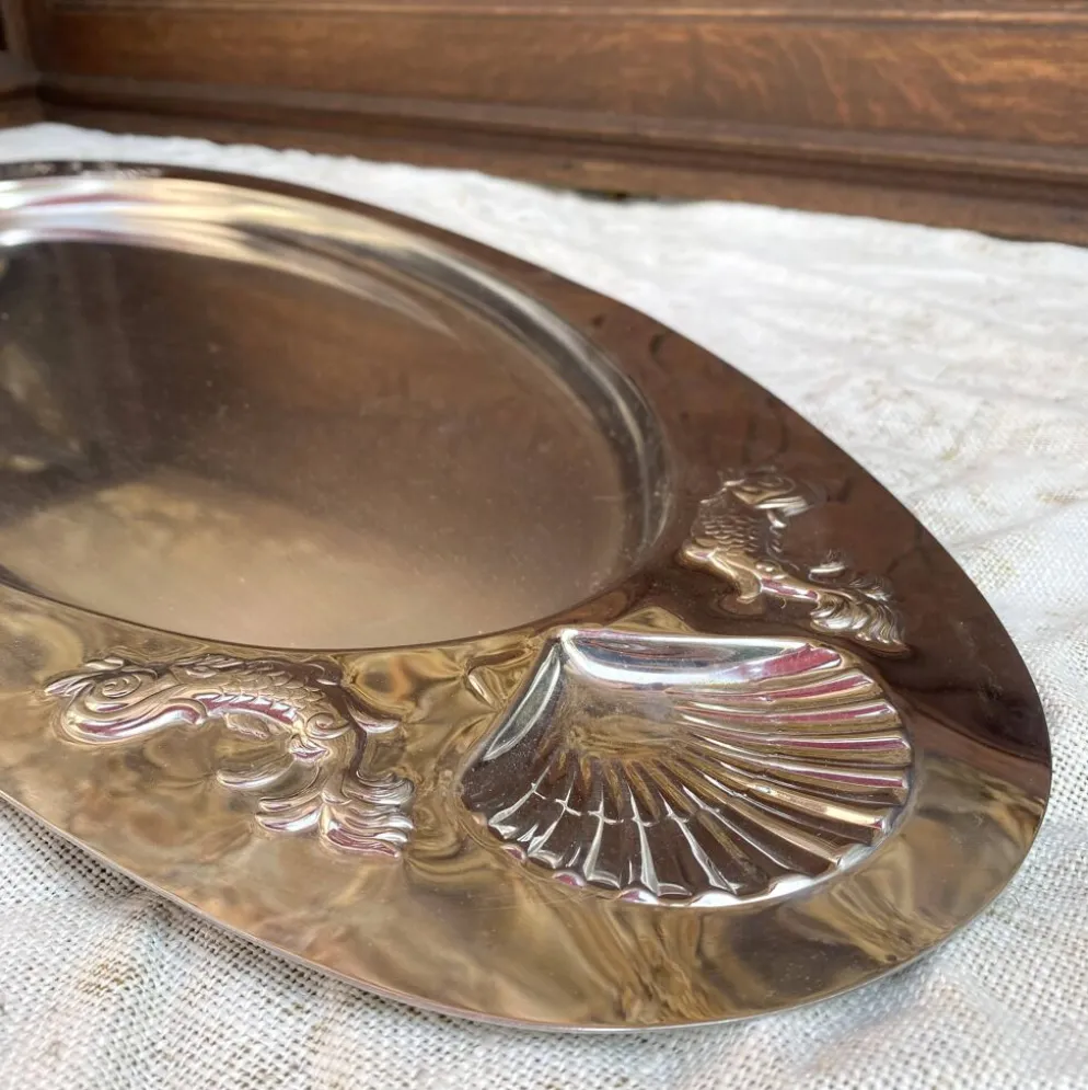 Plat inox poisson et crustacés Jean Couzon