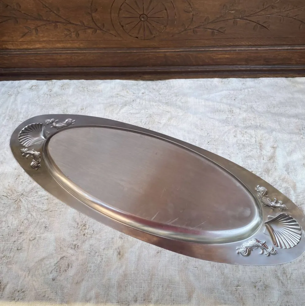 Plat inox poisson et crustacés Jean Couzon