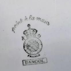 Plat ovale en demi-porcelaine Lunéville modèle Bandol