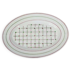 Plat ovale en demi-porcelaine Lunéville modèle Betty