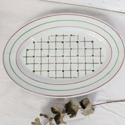 Plat ovale en demi-porcelaine Lunéville modèle Betty