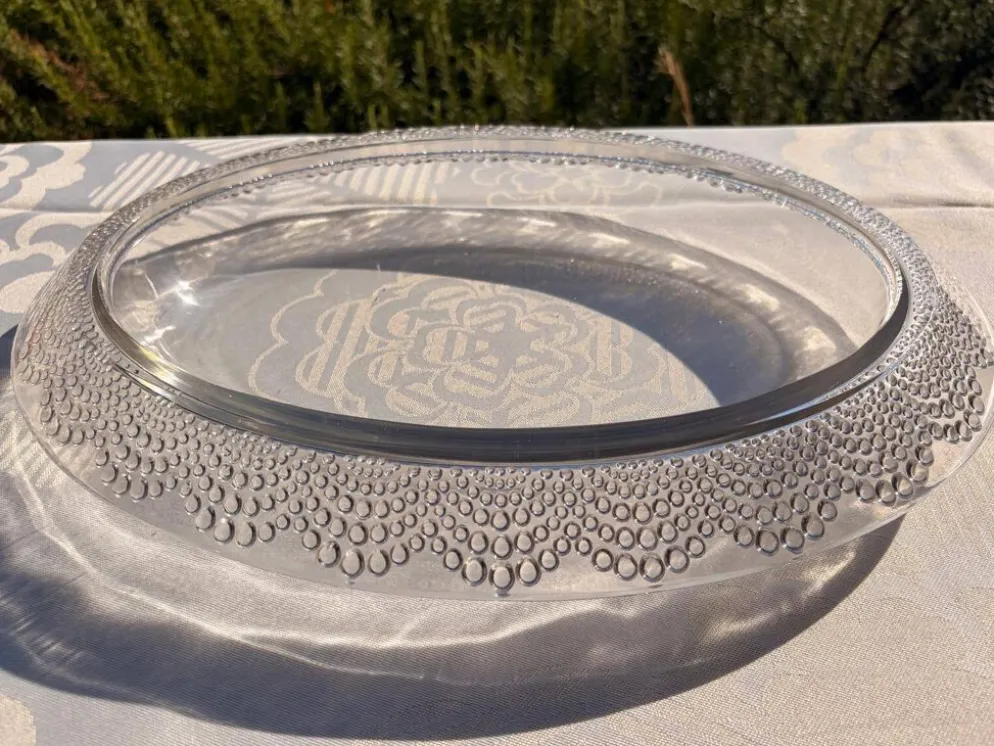 Plat ovale, jardinière Tokyo signé R. Lalique
