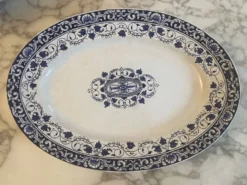 Plat ovale Jules Vieillard Bordeaux – modèle Louis XV – XIXe