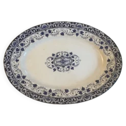 Plat ovale Jules Vieillard Bordeaux – modèle Louis XV – XIXe