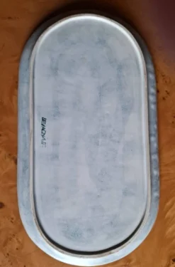 Plat oval en céramique émaillé, Danuta Le Hénaff