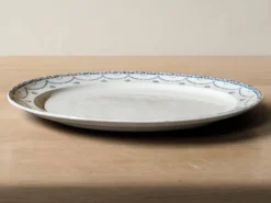 Plat ovale semi creux en faïence anglaise 