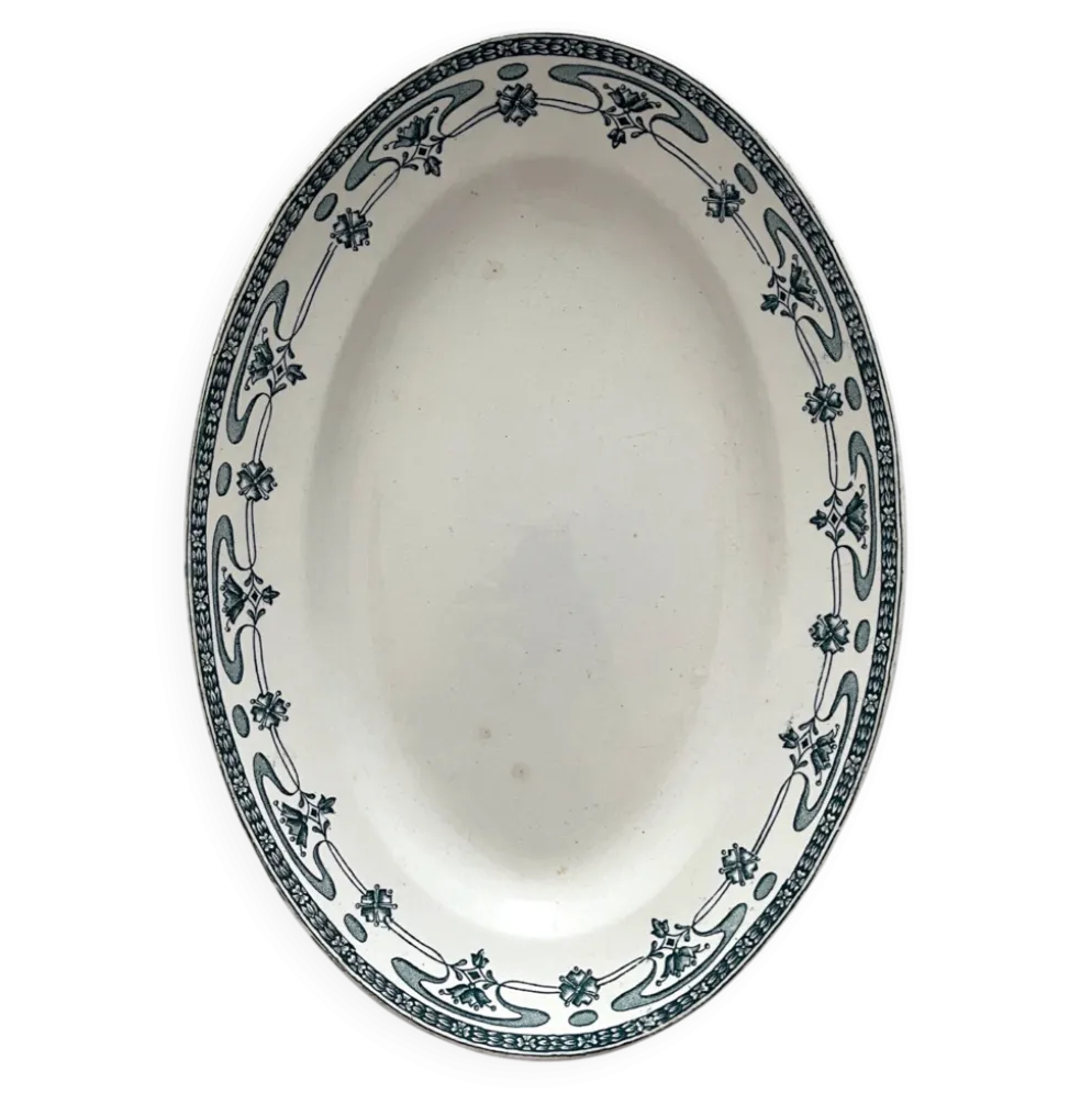 Plat ovale terre de fer "Mogador" Saint Amand
