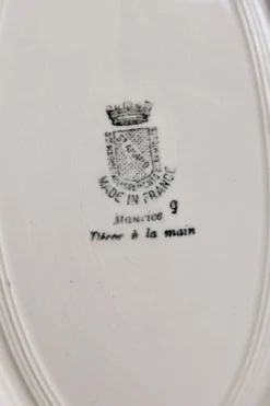 Plat ovale vintage faïence Saint-Amand modèle Maurice – Décor floral