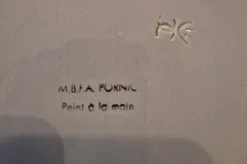 Plat présentoir à huîtres, faience de Pornic