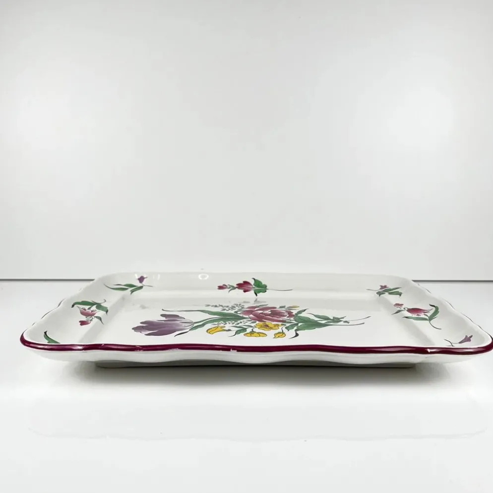 Plat rectangulaire modèle réverbère par KG Lunéville
