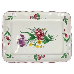 Plat rectangulaire modèle réverbère par KG Lunéville