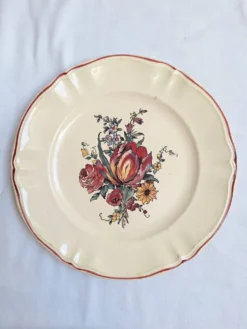 Plat rond Digoin Sarreguemines Modèle Lorraine
