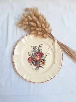 Plat rond Digoin Sarreguemines Modèle Lorraine