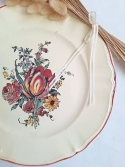 Plat rond Digoin Sarreguemines Modèle Lorraine