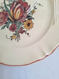 Plat rond Digoin Sarreguemines Modèle Lorraine