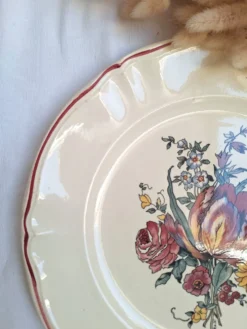 Plat rond Digoin Sarreguemines Modèle Lorraine