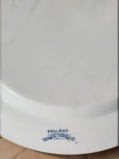Plat rond semi creux en faïence anglaise "Cheltenham" — F. Winkle & Co