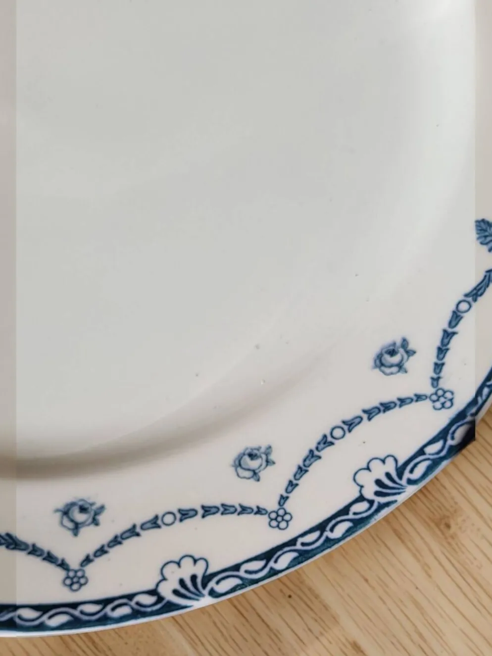 Plat rond semi creux en faïence anglaise "Cheltenham" — F. Winkle & Co