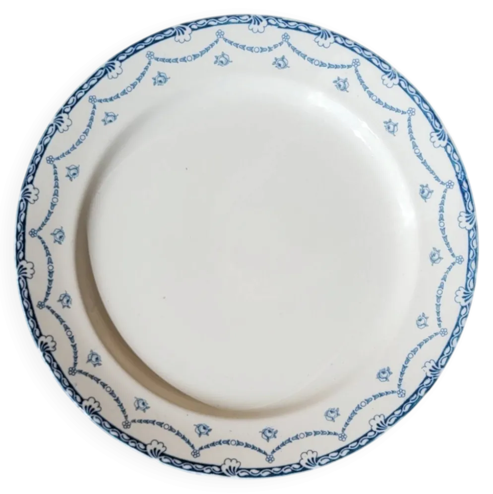 Plat rond semi creux en faïence anglaise "Cheltenham" — F. Winkle & Co