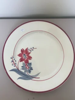 Plat rond vintage de Gien modèle Jeannette 231110