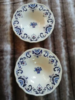 2 plats creux anciens "Rouennais " de Longchamp