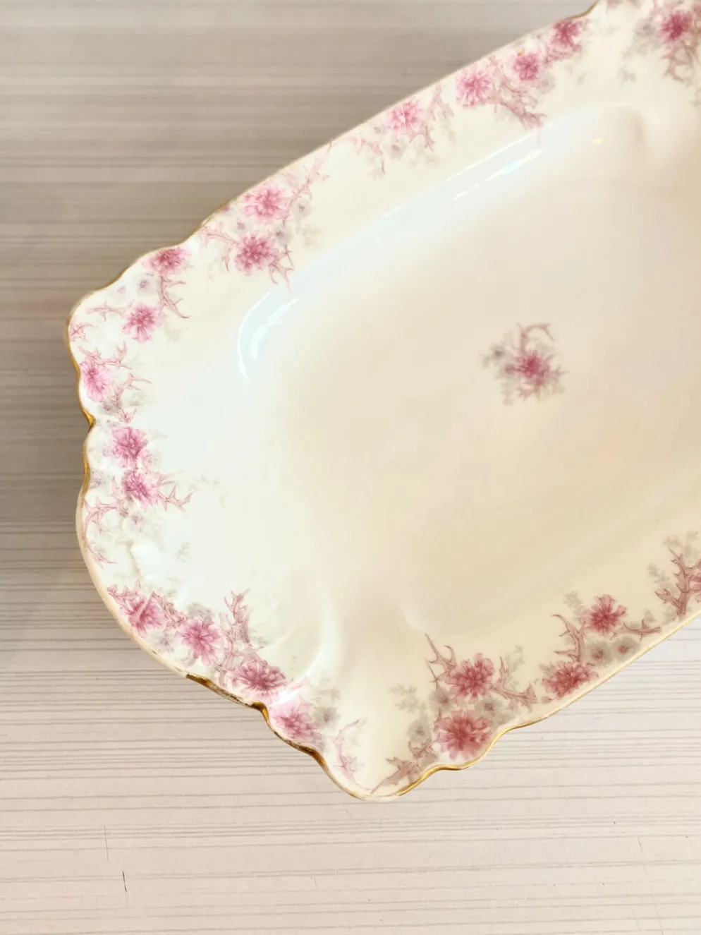 2 plats de service anciens porcelaine Haviland fin XIXe début XXe