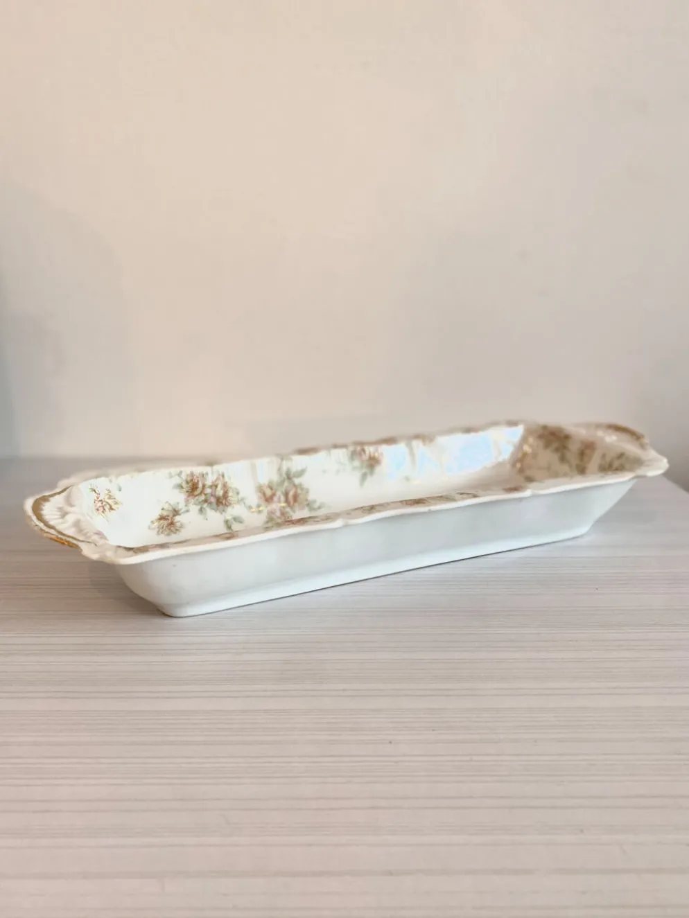 2 plats de service anciens porcelaine Haviland fin XIXe début XXe