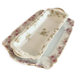 2 plats de service anciens porcelaine Haviland fin XIXe début XXe