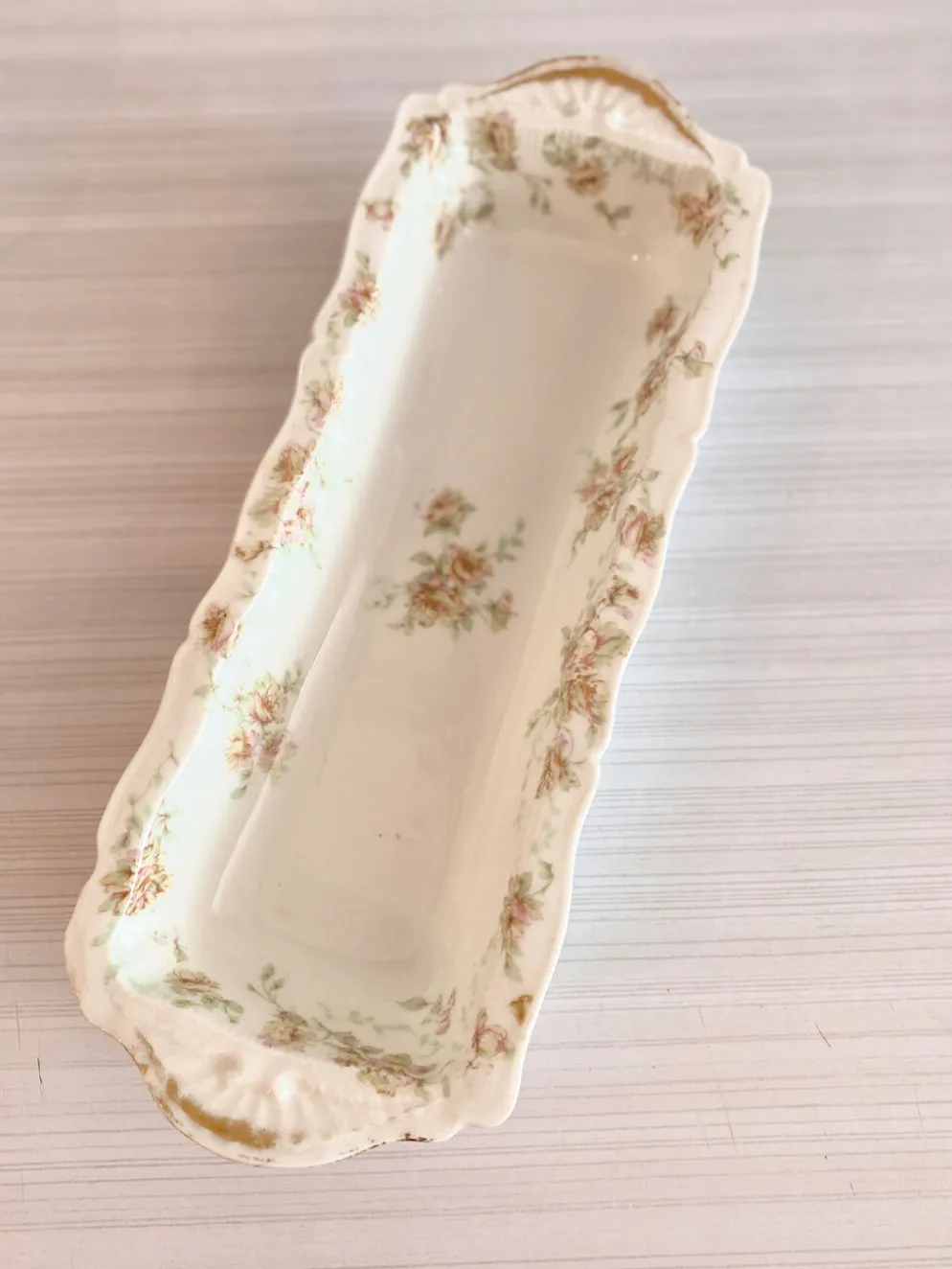 2 plats de service anciens porcelaine Haviland fin XIXe début XXe