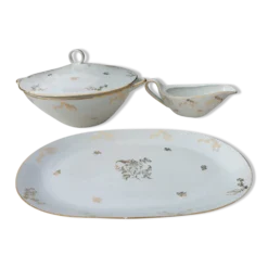 Plats de service et soupière en porcelaine de luxe de la compagnie nationale