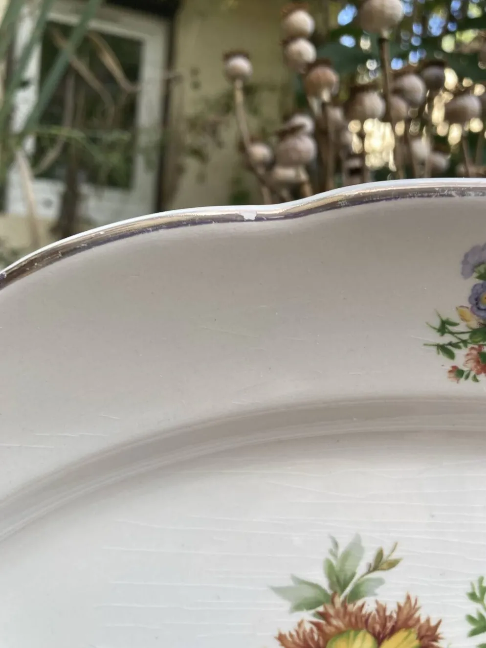 Plats de service ovales Digoin Sarreguemines charme d’antan