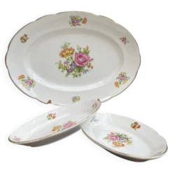 Plats de service ovales Digoin Sarreguemines charme d’antan