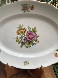 Plats de service ovales Digoin Sarreguemines charme d’antan