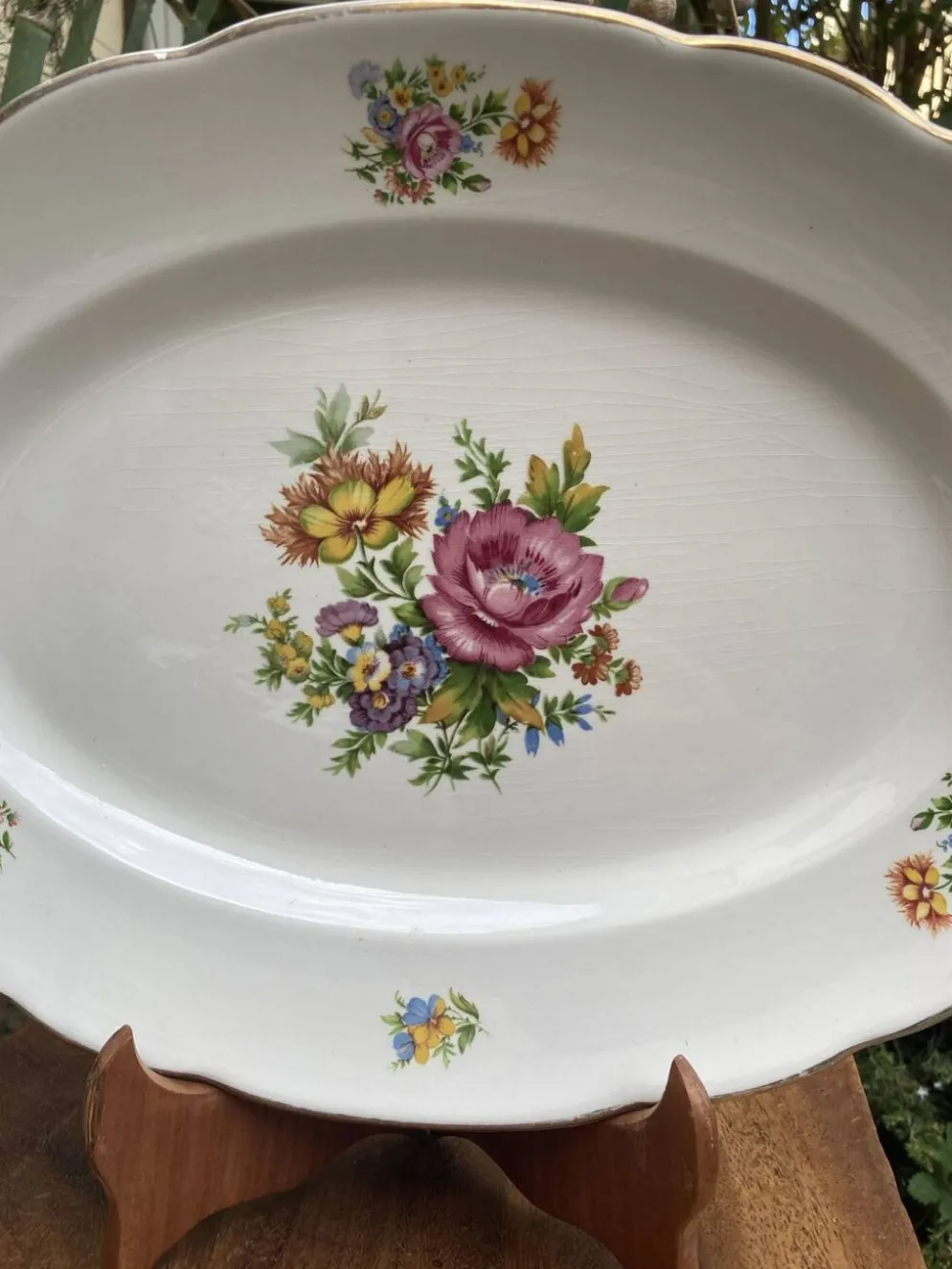 Plats de service ovales Digoin Sarreguemines charme d’antan