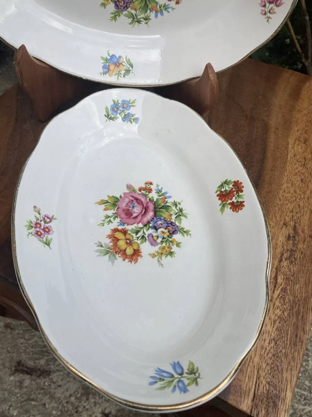 Plats de service ovales Digoin Sarreguemines charme d’antan