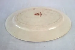2 plats de service terre de fer Gien modèle Mai vers 1900