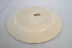 2 plats de service terre de fer Gien modèle Mai vers 1900