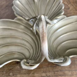 Plat serviteur art nouveau en métal argenté
