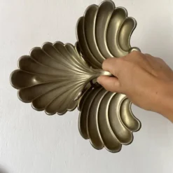 Plat serviteur art nouveau en métal argenté