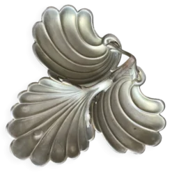 Plat serviteur art nouveau en métal argenté