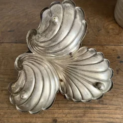 Plat serviteur art nouveau en métal argenté