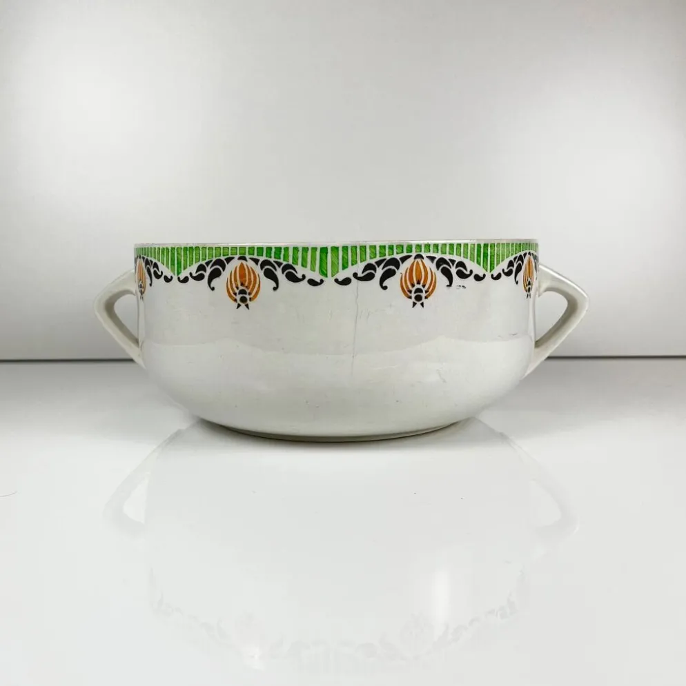 Plat / soupière Sarreguemines "Maroussia", début XXe