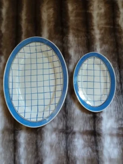 2 plats ovales anciens "Michel " de Gien
