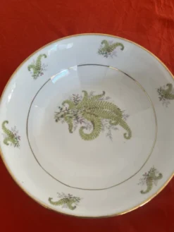 3 plats porcelaine de Limoges à l’écureuil