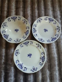 3 plats ronds anciens 