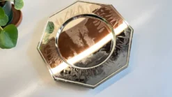 6 Plats Sous ASSIETTES Métal Argenté VINTAGE